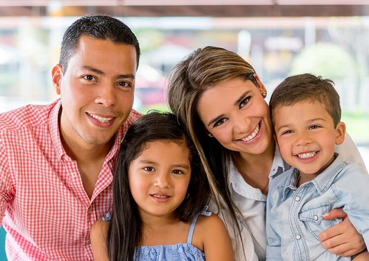 Smiling Family of Four