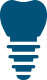 Blue dental implant icon