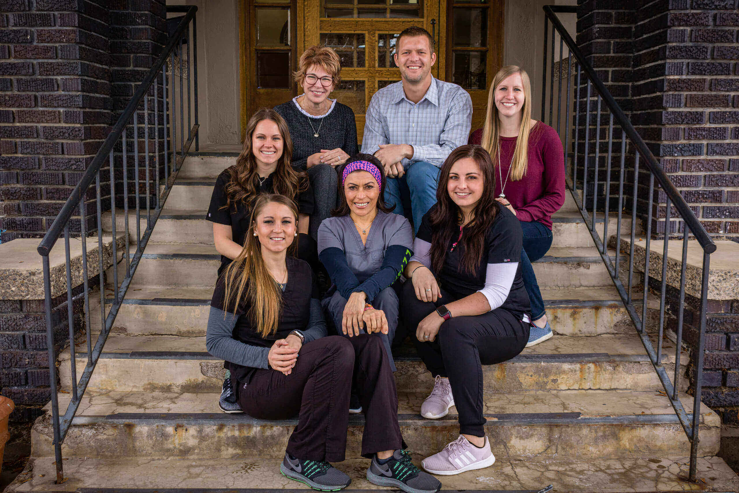 Dr. Tanner Hunsaker and his dental team group photo at Midtown Dental in Logan, Utah Dentist in Logan, Dr. Tanner Hunsaker and his dental team group photo at Midtown Dental in Logan, Utah